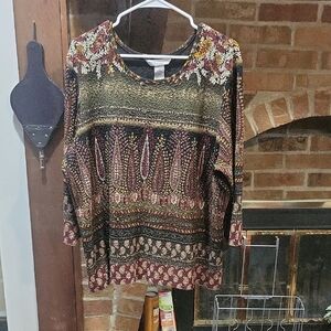 Elegant Multicolor Three Quarter Sleeve Women's Top